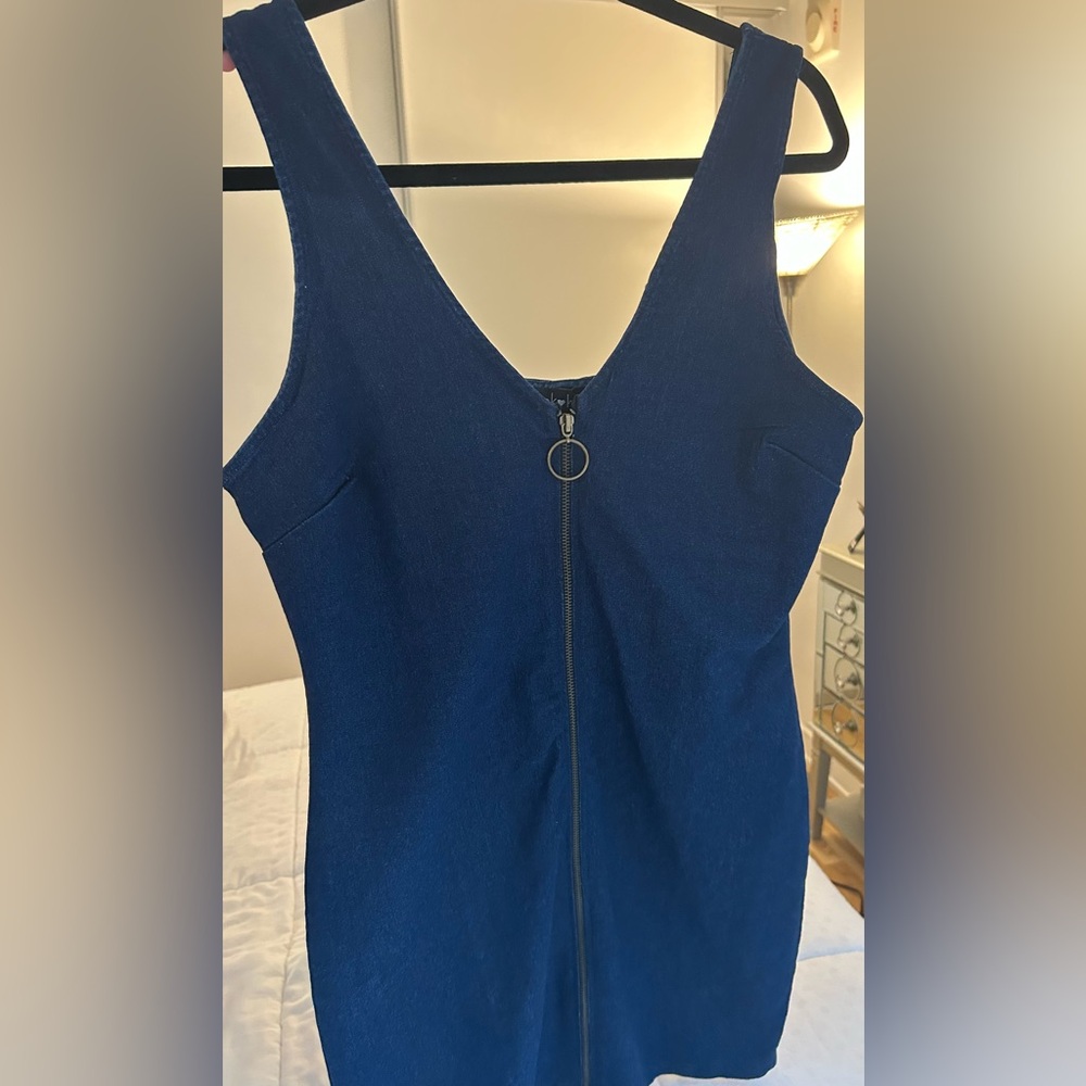 Women's Blue Demin Style Dress- Size Large
